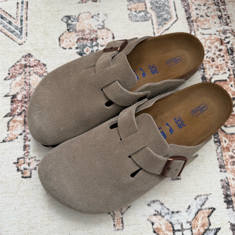 Birkenstock Boston Taupe Size 38